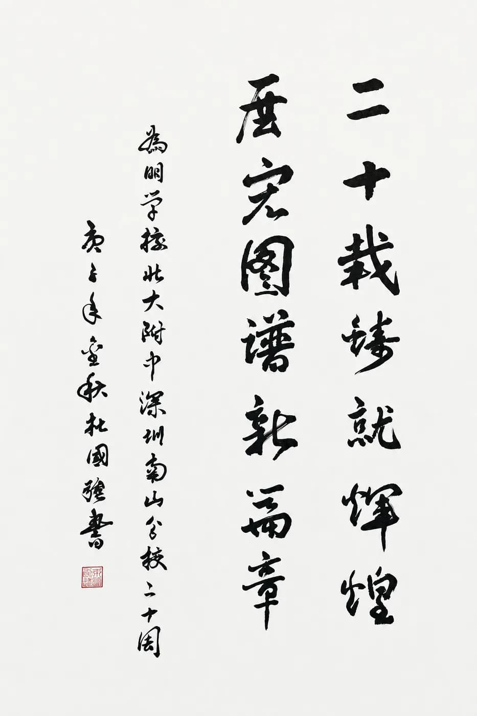 为明学校二十周年志庆